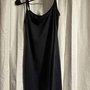 Woman satin slip dress dark grey color size small/medium